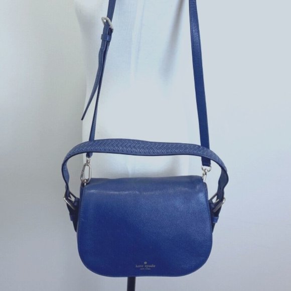 [Kate Spade] Blue Leather Multi-Carry Designer Handbag - Picture 5 of 11